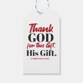 2 Korinther 9:15 Bibelverse Design I Geschenkanhänger
