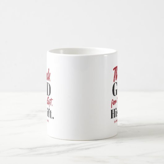2 Korinther 9:15 Bibelverse Design I Kaffeetasse (Mittel)