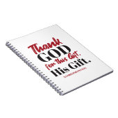 2 Korinther 9:15 Bibelverse Design I Notizblock (Rechte Seite)