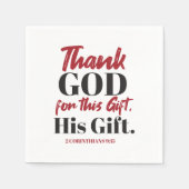 2 Korinther 9:15 Bibelverse Design I Serviette (Vorderseite)