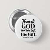 2 Korinther 9:15 Bibelverse Design II Button (Vorne & Hinten)