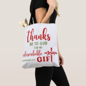 2 Korinther 9:15 Dank an die Gottessprache Tasche (Von Nahem)