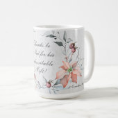 2 Korinther 9:15 Danke an Gott Kaffeetasse (VorderseiteRechts)