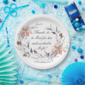 2 Korinther 9:15 Danke an Gott Weihnachten Pappteller (Party)