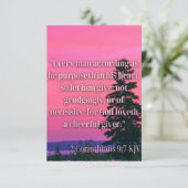 2 Korinther 9:7 KJV Bible Verse Flachgrüße Karte (Stehend Vorderseite)