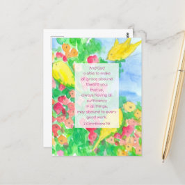 2 Korinther-Schrift Bibel Gottes Gnade-Blume Postkarte