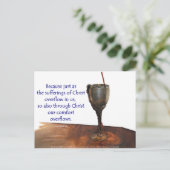 2 Korithen Überfließendes Khalice / Leid Postkarte (Stehend Vorderseite)