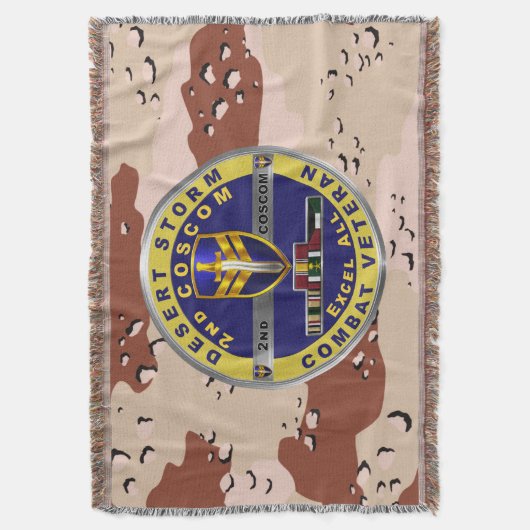 2. Korps Support Command Desert Storm Veteran Decke (Vorderseite Vertikal)