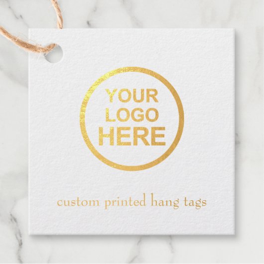 2" Kraft Custom Square Hang Tags mit String (Vorderseite)