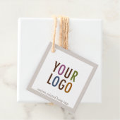 2" Kraft Square Hang Tags mit String Custom Logo Geschenkanhänger (Beispiel)