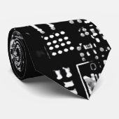 2 Krawatte in schwarz und weiß (Gerollt)