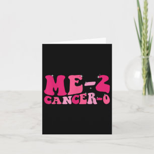 2 Krebs 0 I Beat Cancer zweimal Groovy Retro Sur Karte