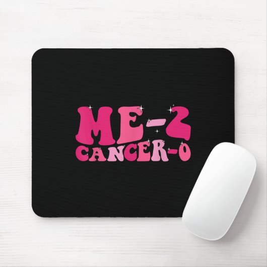 2 Krebs 0 I Beat Cancer zweimal Groovy Retro Sur Mousepad (Mit Mouse)
