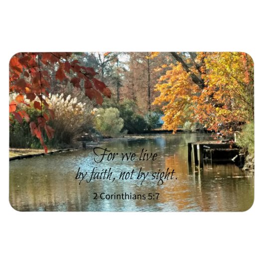 2 Krinthen 5:7 Denn wir leben durch Glauben Magnet (Horizontal)