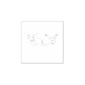 2 Kühe im Hochland Gummistempel (Prägung)