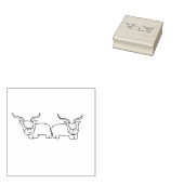 2 Kühe im Hochland Gummistempel (Stempel)