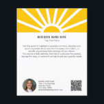 2 | Kundenspezifisches Foto QR Modernes Gelbes Unt Flyer<br><div class="desc">Howcase Ihre Marke auf frische, inspirierend Weise mit diesem anpassbaren modernen Business Flyer. Es ist für eine strahlende Positivität und Professionalität konzipiert und verfügt über einen warmen, gelben Sonnenaufgang mit Sonnenstrahlen auf weißem Hintergrund, ideal für Unternehmen, die gewollt, einen sicheren und optimistischen ersten Eindruck zu machen. Fügen Sie einfach Ihr...</div>