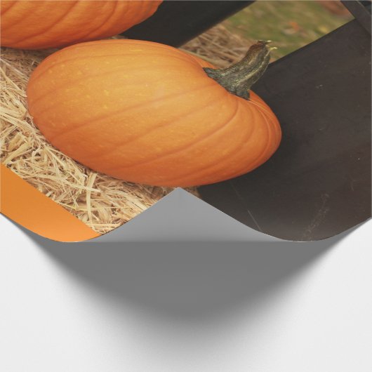 2 Kürbis Geschenkpapier (Ecke)