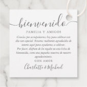 2 Language Wedding Willkommensgeschenk - Beutel Geschenkanhänger (Rückseite)