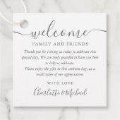 2 Language Wedding Willkommensgeschenk - Beutel Geschenkanhänger (Vorderseite)