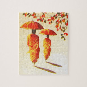 2 laotianische buddhistische Mönche Puzzle