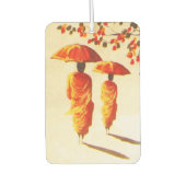 2 laotische buddhistische Mönche Autolufterfrischer (Vorderseite)