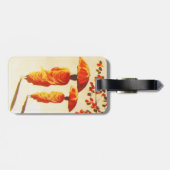 2 laotische buddhistische Mönche Gepäckanhänger (Rückseite horizontal)