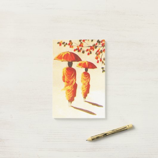 2 laotische buddhistische Mönche Post-it Klebezettel (Auf Schreibtisch)