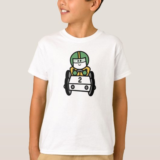 2 laufendes Auto-KinderT - Shirts (Vorderseite)