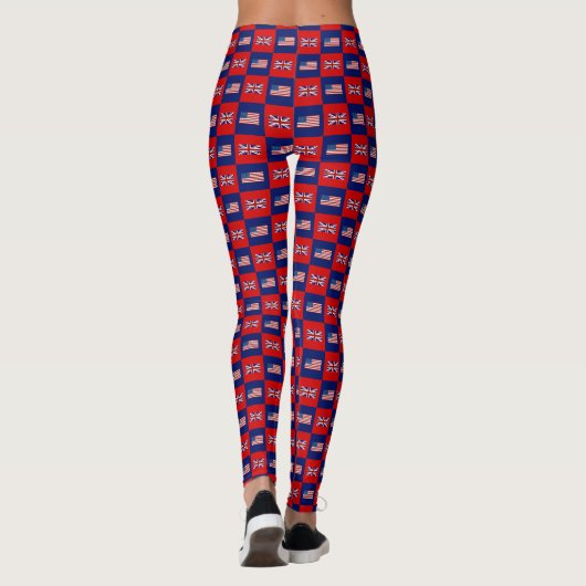 2 Layer - US UK Flags BG DIY NB Leggings (Rückseite)