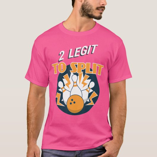 2 Legende zur Split Funny Bowling T-Shirt (Vorderseite)