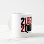 2 Legit 2 Beenden Funny 80er Kaffeetasse (Vorderseite Links)