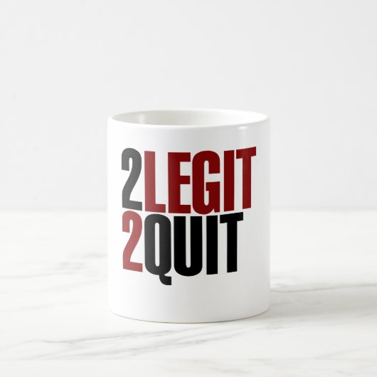 2 Legit 2 Beenden Funny 80er Kaffeetasse (Mittel)