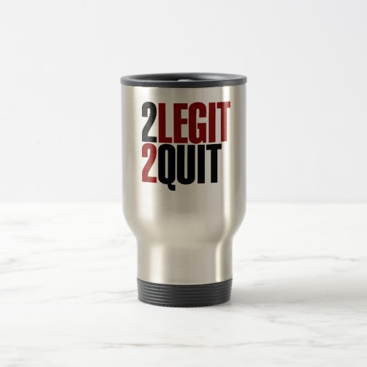 2 Legit 2 Beenden Funny 80er Reisebecher (Mittel)