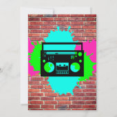 2 Legit Two Quit Fresh Graffiti 90s Style Geburtst Einladung (Rückseite)