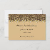 2 Leopard Print Gold Diamonds Save the Date (Vorderseite)