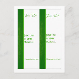 2 Lesezeichen für Hochzeiten von Grünholz/Weißholz Postkarte