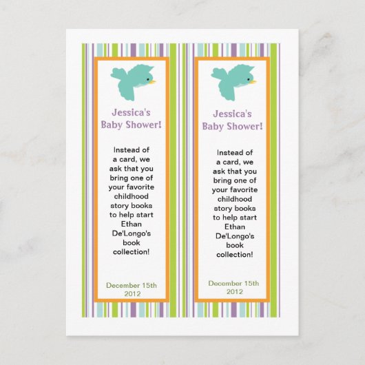 2 Lesezeichen Furry Woodland Tiere Einladungspostkarte (Vorderseite)