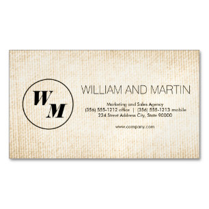 2 Letter Monogram / Corporate Magnetische Visitenkarte