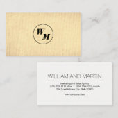 2 Letter Monogram / Corporate Visitenkarte (Vorne/Hinten)