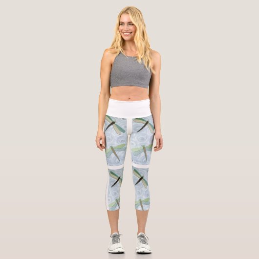 2 Libellen #1 Capri Leggings (Vorderseite)
