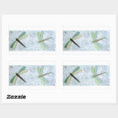 2 Libellen #1 Rechteckiger Aufkleber (Blatt)