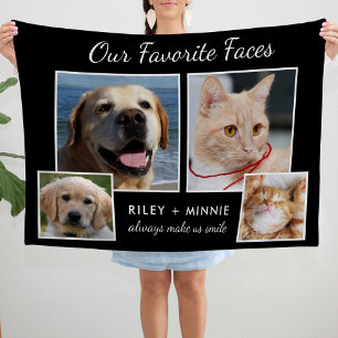 2 Lieblingsgesichter Foto-Collage Fleecedecke