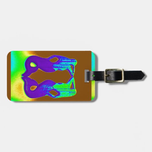 2 lila Samen Gepäckanhänger (Vorderseite horizontal)