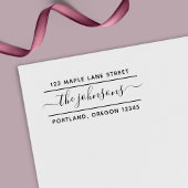 2 Lines Calligraphy Script Family Rücksendeadresse Permastempel