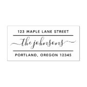 2 Lines Calligraphy Script Family Rücksendeadresse Permastempel (Design)