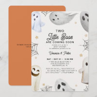 2 Little Boos Neutral Twins Halloween Babydusche