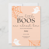 2 Little Boos Twin Baby Dusche Einladung (Vorderseite)