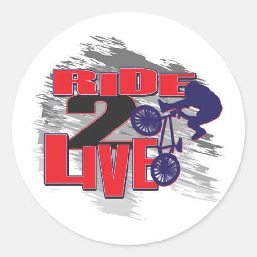 2 Live BMX Rider Runder Aufkleber (Vorderseite)