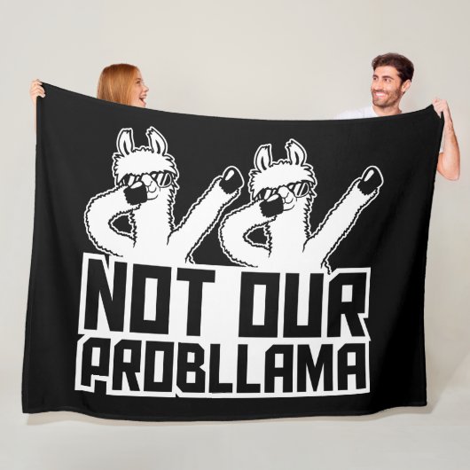 2 Llamas Not Our Probllama Dabbing Sunglasses Cool Fleecedecke (Beispiel)